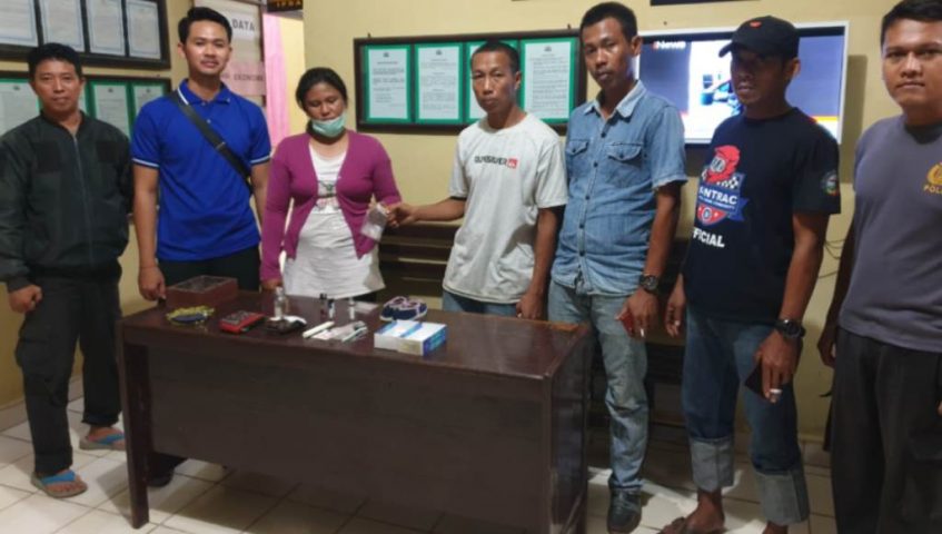 Polsek Abuki Bekuk Sepasang Kekasih Terduga Pengedar Sabu