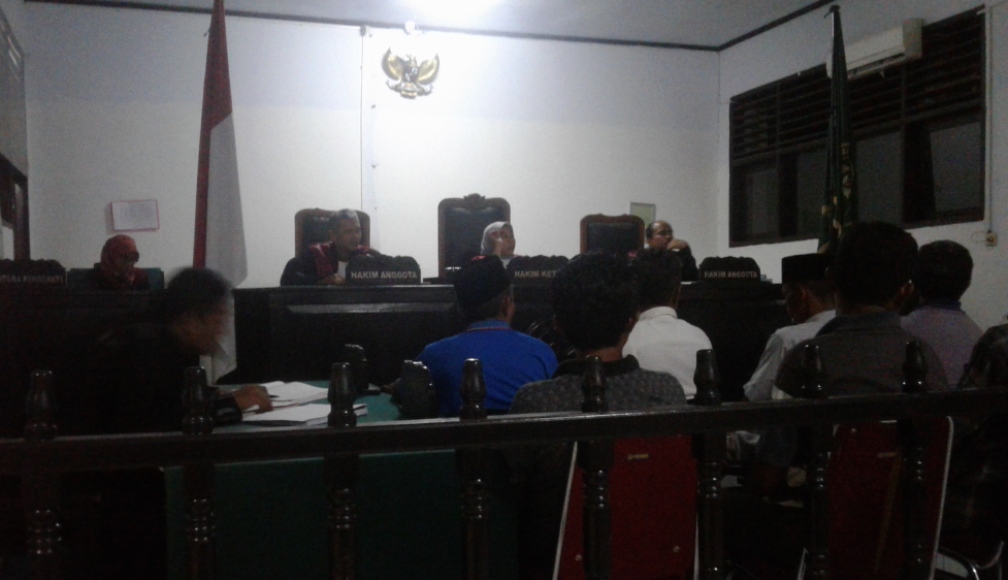 Sidang kasus korupsi percetakan sawah di Pengadilan Negeri Tindak Pidana Korupsi , Kendari. FOTO : ODEK