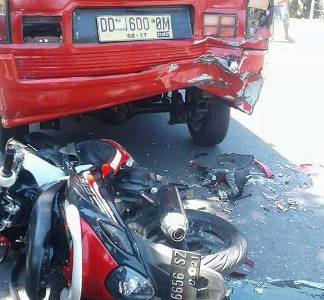 Dua unit kendaraan ini yang mengalami kecelakaan naas yang menyebabkan satu korban meninggal dunia