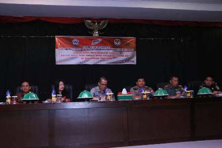 Sosialisasi penggunaan program e-voting di Pilkades serentak di kabupaten Bantaeng. FOTO : SYAMSUDDIN