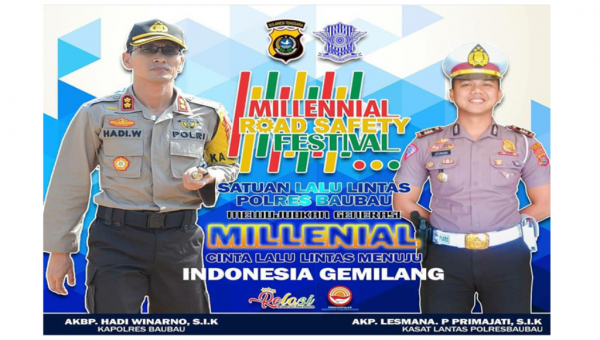 Satlantas Gelar Millenial Road Safety Festival Bersama Baubau Beat Club