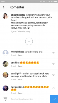 Jupe Wafat, Duka Kalangan Artis dan Fans se Antero