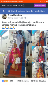 Jemaah Haji Asal Mamuju Viral di Facebook, ini Komentar Warganet