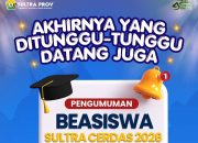 Hasil Beasiswa Sultra Cerdas 2026 Resmi Diumumkan