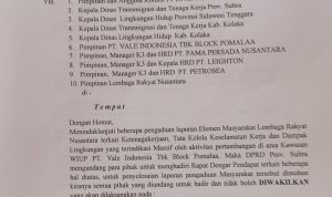 DPRD Sultra Panggil PT Vale dan Mitra Kerja Terkait Isu K3 dan Lingkungan