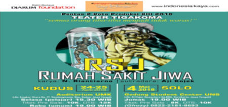 Teater Tigakoma Pentaskan Lakon “RSJ” Ungkapkan Ketidakwarasan Manusia