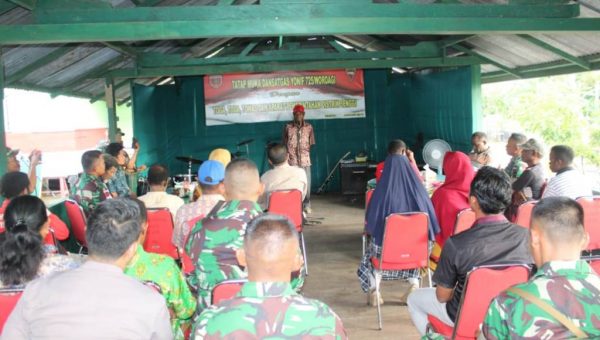 Dansatgas Yonif 725/WRG Gelar Tatap Muka Bersama Tokoh Masyarakat Senggi