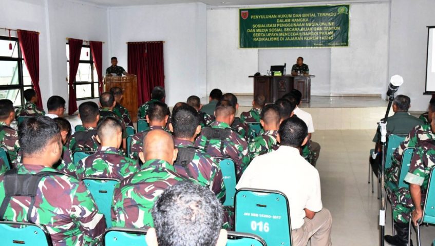 Jajaran Korem 143/HO Diminta Hati-hati Bermedia Sosial