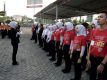 Peringati HUT RI, Seluruh karyawan Trans retail Gelar upacara Bendera. FOTO : AGUNG NUGROHO