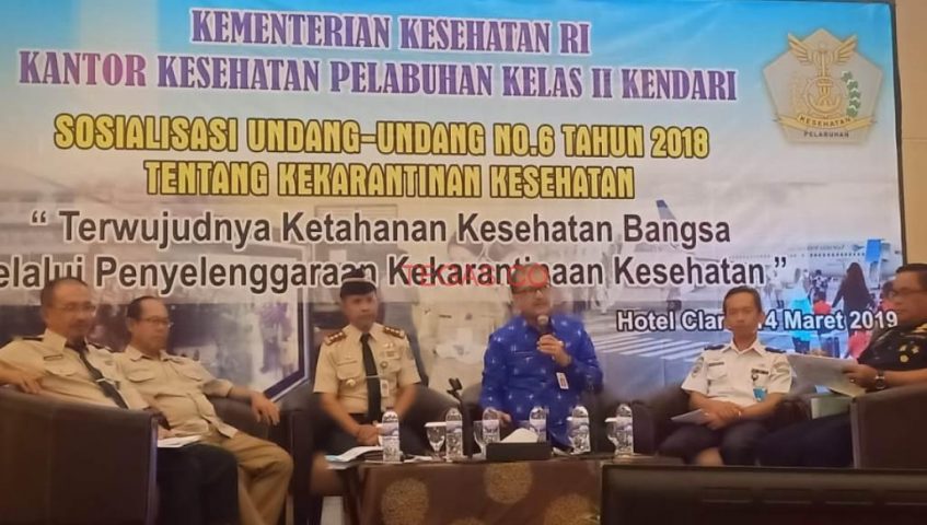 Tangkal Penyakit Menular, KKP Kendari Sosialisasi UU No 6 Tahun 2018﻿