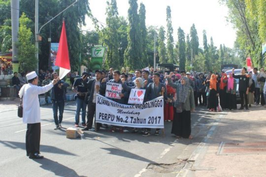 Aksi Damai Ormas Islam yang mendukung pembubaran organisasi anti Pancasilais. FOTO : ASL