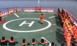 Upacara pengibaran bendera merah putih yang dilaksanakan di atas kapal di tengah teluk kendari oleh Badan SAR Nasional Kendari. FOTO ; FEBRI