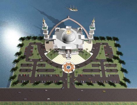 Hugua Tinjau Proyek Aquarium Mini Sea World dan Mesjid Agung Wakatobi