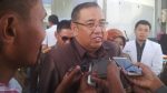 Walikota Kendari Dr. Ir Asrun saat memberikan keterangan pers. FOTO : BAIM