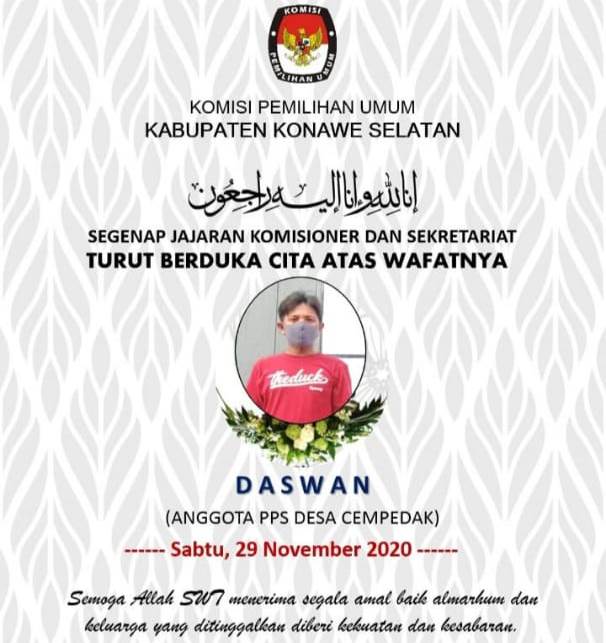 Seorang Anggota PPS di Konsel Meninggal