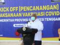 Gubernur Sultra Ali Mazi, saat menyampaikan sambutannya