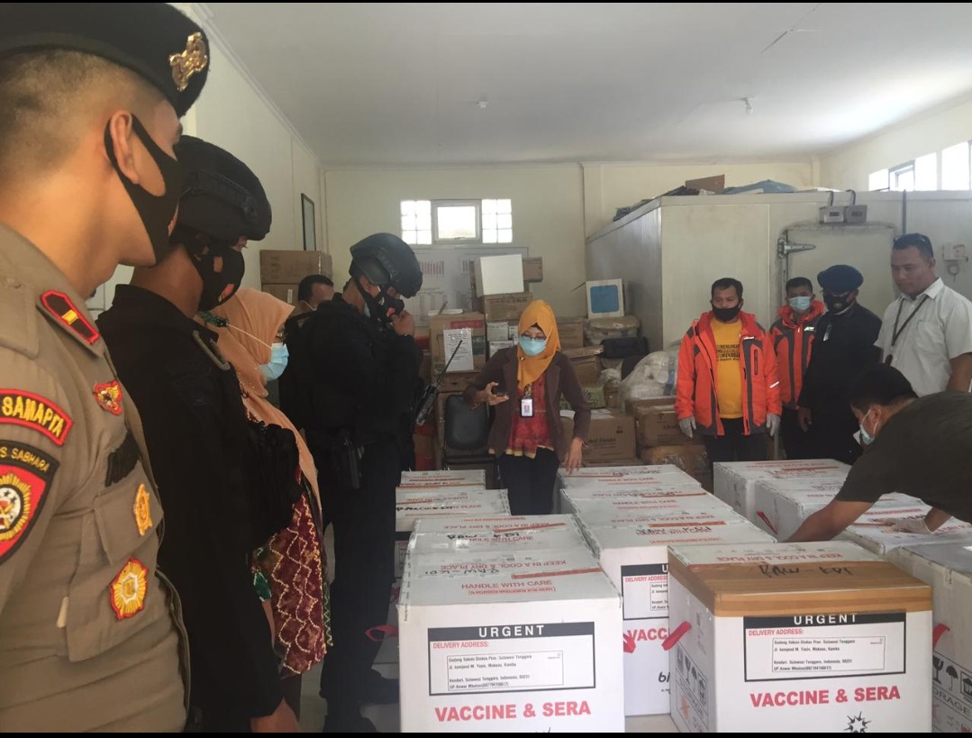 Vaksin Covid-19 tahap kedua akhirnya tiba di Sulawesi Tenggara (Sultra)