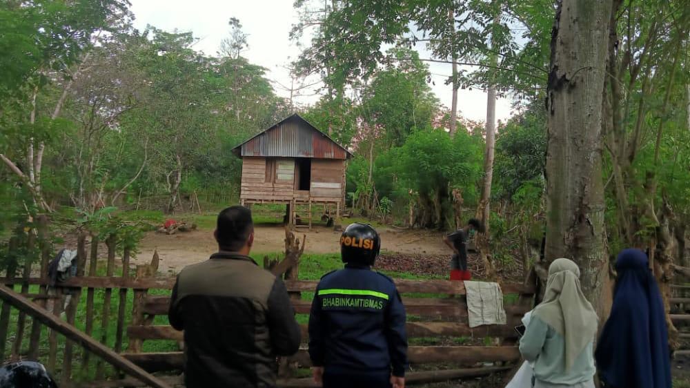 Rumah tempat isolasi mandiri pasien covid-19 yang lari dari RS Antam Pomalaa