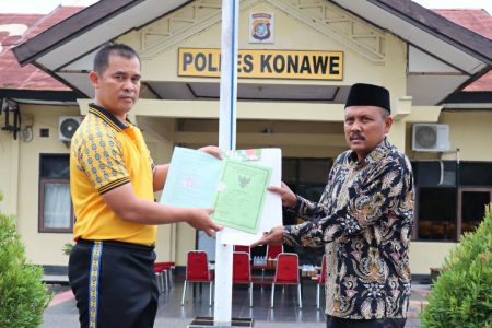 Kades di Konawe Wakafkan Tanahnya untuk Pembangunan Pos Pengamanan