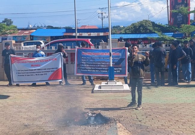 Paguyuban Pekerja PT SLG dan BTK Demo KUPP Pomalaa, Minta SPB Diterbitkan