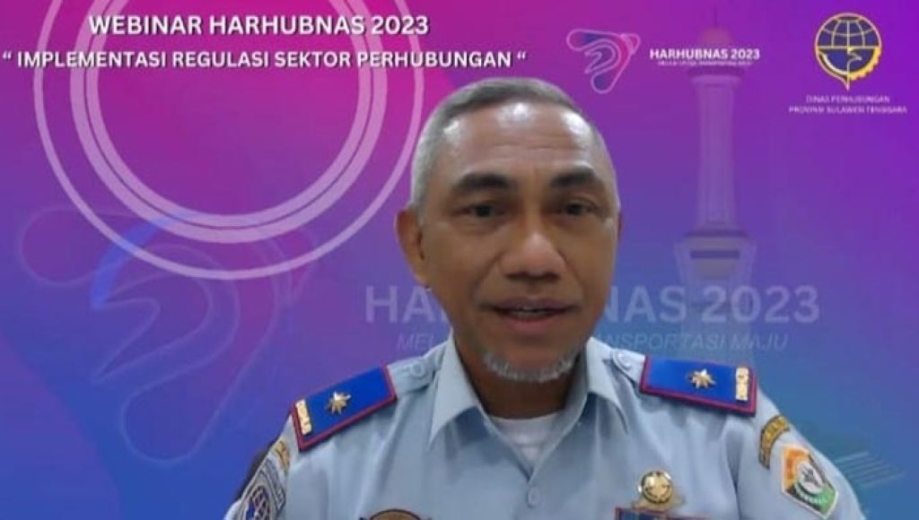 Webinar Harhubnas 2023, Kadishub Sultra: Kita Harus Miliki Pengetahuan yang Sama Tentang Peraturan Perhubungan
