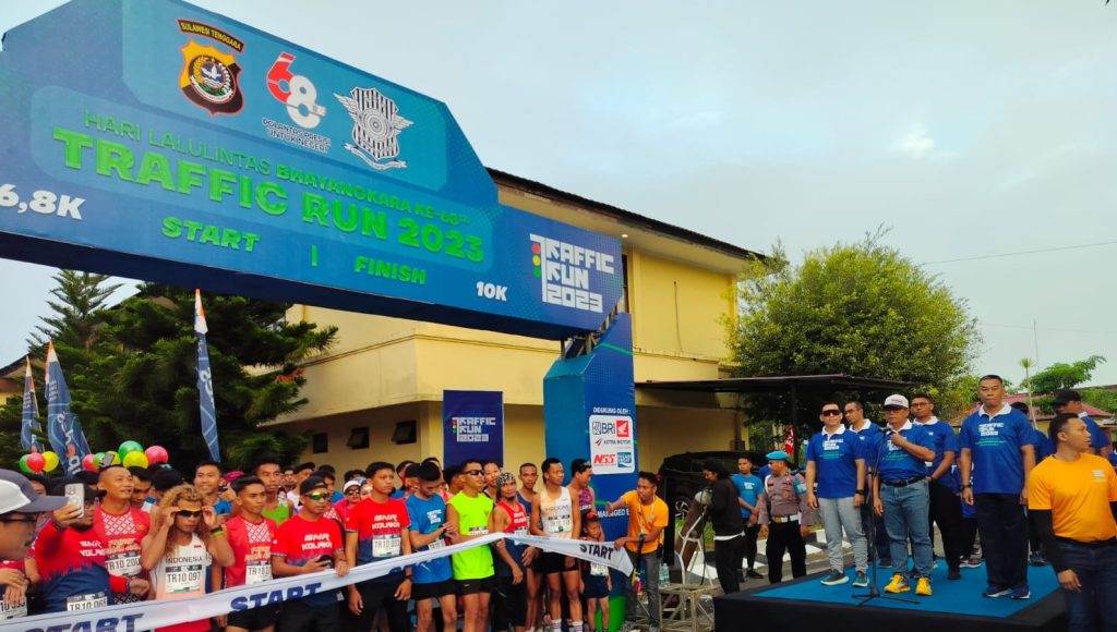 Melalui Event Traffic Run 2023, Ditlantas Polda Sultra Kampanyekan Tertib Lalulintas