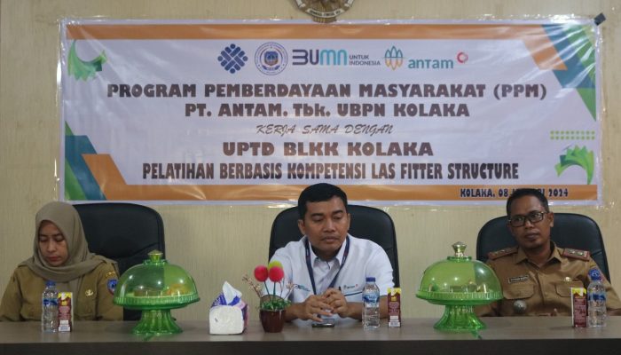 Bersama BLKK Kolaka, PT Antam Gelar Pelatihan Las Fitter Structure Berbasis Kompetensi