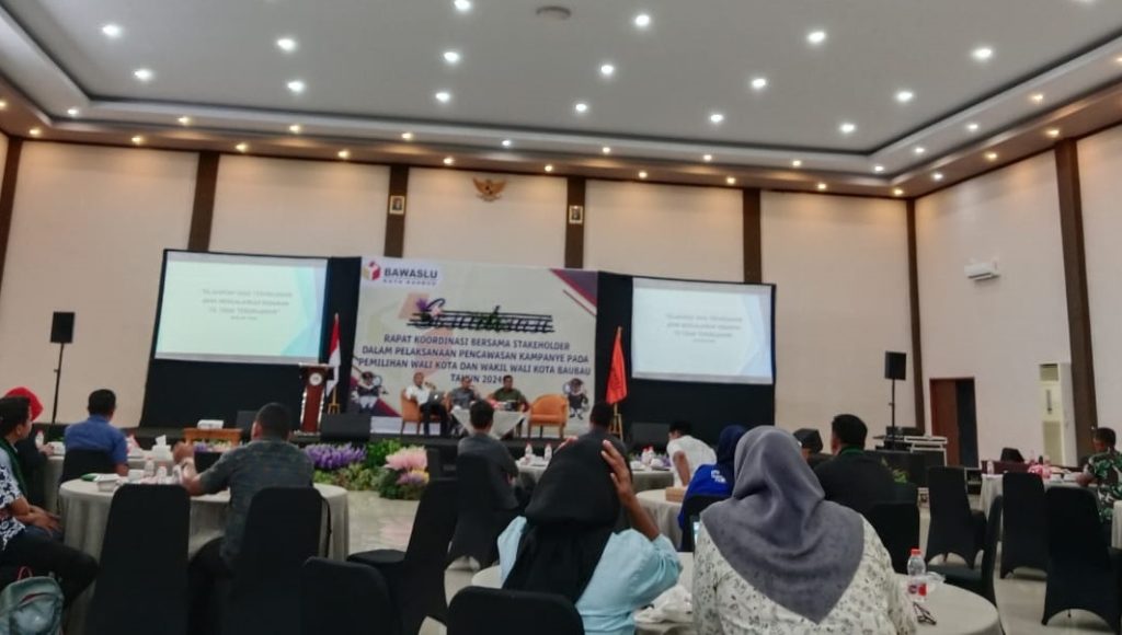Rakor bersama Stakeholder, Bawaslu Baubau Edukasi Tentang Pengawasan dan Pelanggaran Masa Kampanye