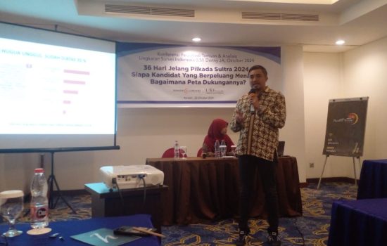 Rilis Hasil Survei LSI Denny JA, ASR-Hugua Masih Ungguli Paslon Lainnya