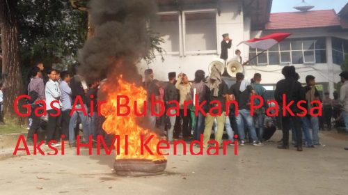 Video, Gas Air Bubarkan Paksa Aksi HMI Kendari