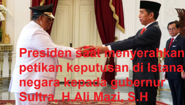 Video, Ali Mazi-Lukman Abunawas Dilantik di Istana Presiden