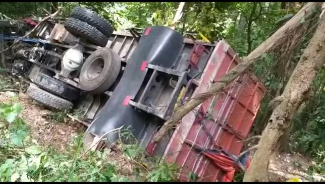 Truk Bermuatan Cengkeh Siap Jual Jatuh ke Jurang di Koltim