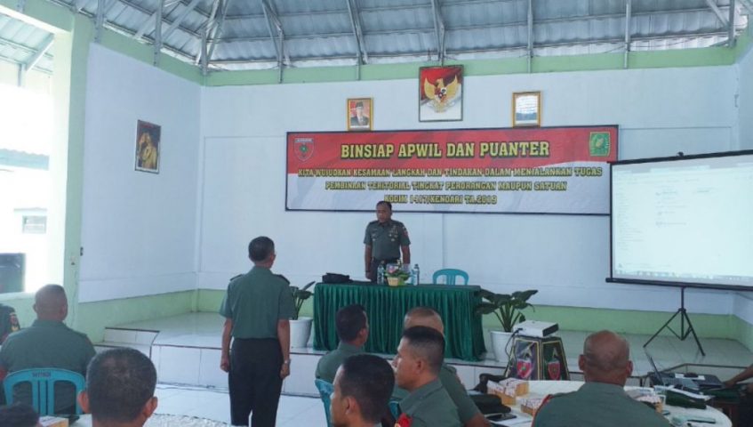 Tingkatkan Profesionalisme Babinsa, Kodim Kendari Gelar Binsiap Apwil Puanter