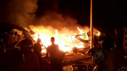 Pasar Laino Muna Terbakar, 7 Kios Pedagang Rata dengan tanah