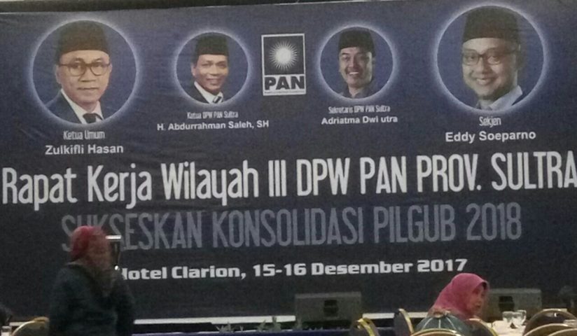 Rakerwil III PAN Sultra, Sukseskan Konsolidasi Pilgub 2018
