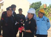 Dinas Cipta Karya bersama Brimob Polda Sultra Lakukan Peletakan Batu Pertama Pembangunan Kolam Renang