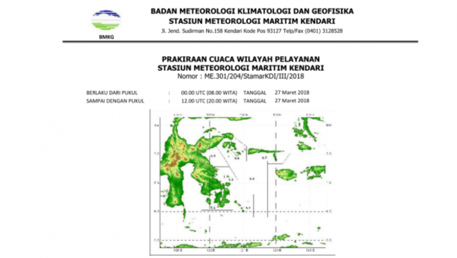 Potensi Hujan Lokal Terjadi di Sejumlah Wilayah di Sultra