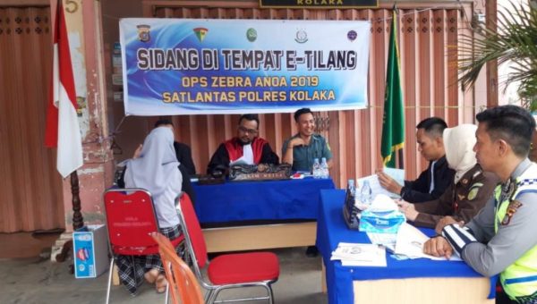 Operasi Zebra Anoa 2019 di Kolaka Pelanggar Langsung Sidang di Tempat