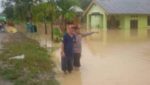 Sungai Ronta &nbsp;di Butur Meluap Rendam Dua Desa dan Memutus Jalan