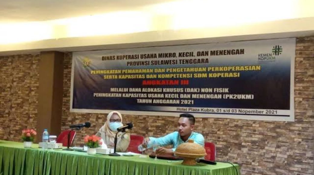 Tingkatkan PK2UKM, Dinas Koperasi dan UMKM Sultra Gelar Pelatihan
