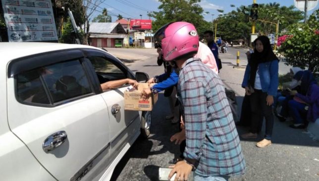 Mahasiswa Unilaki Konawe Galang Dana Bantu Korban Gempa Palu