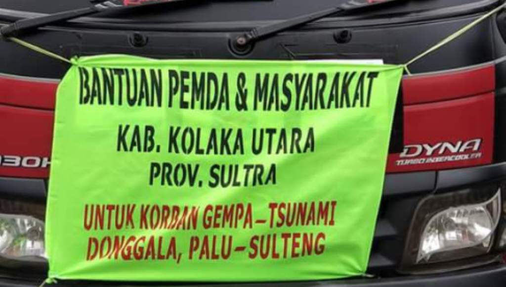 Kolut Sumbang 10 Ton Sembako dan Uang Tunai Gempa Palu