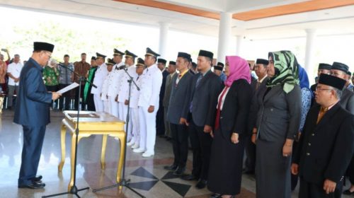 Lantik 55 Pejabat, Bupati Konsel : Ada Nonjob dan Turun Jabatan