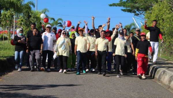 Ikuti Jalan Santai Sadar Pemilu, Ini Penegaan Bupati Konsel