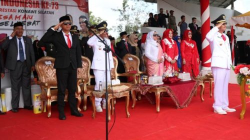 HUT RI 73, Bupati Konsel: Kemerdekaan Bisa Direbut Karena Kebersamaan