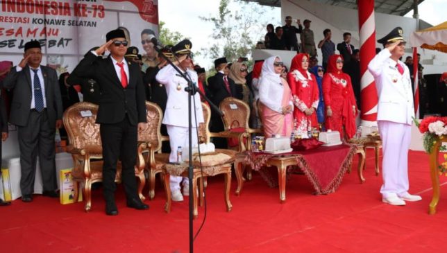 HUT RI 73, Bupati Konsel: Kemerdekaan Bisa Direbut Karena Kebersamaan