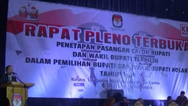 KPU Kolaka Tetapkan Ahmad Safei-Jayadin Bupati dan Wakil Bupati Terpilih