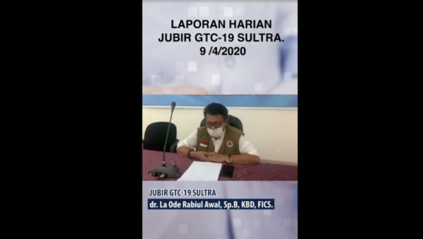 Laporan Harian Juru Bicara Satgas Corona Provinsi Sulawesi Tenggara