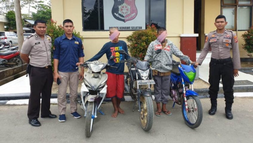 Polres Konsel Ringkus Tersangka Pencuri Motor