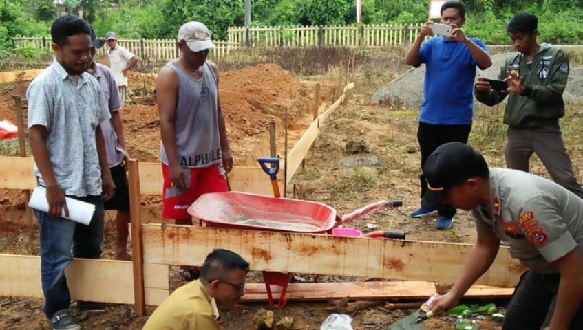 ﻿Pembangunan Aspol Polsek Kulbar Ditandai Peletakan Batu Pertama